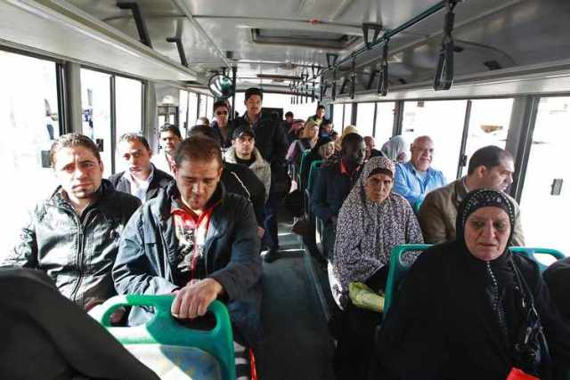 amman people in a bus